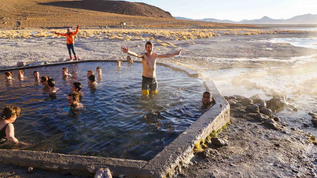 Heiße Quelle Salar de Uyuni